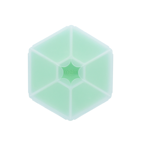 Bucătărie & Servire - Cutie snack hexagon snackle 6 compartmente, melii, mint copii varsta 0 luni - +15 ani