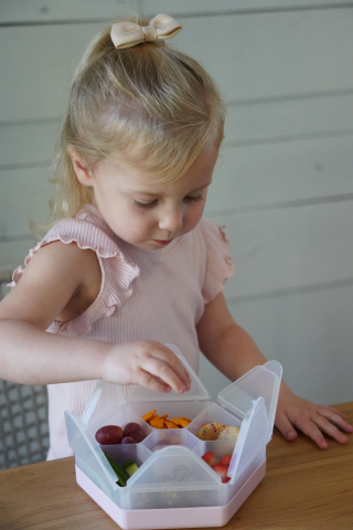 Cutie snack hexagon snackle 6 compartmente, melii, pink copii cu varsta peste 0 luni [6]