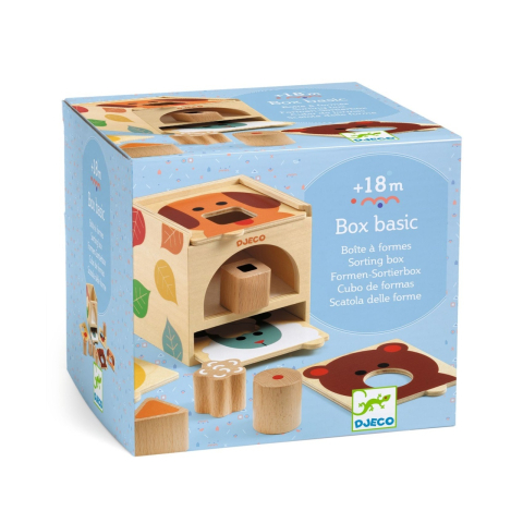 Jucării și Jocuri pentru copii - Cutie sortatoare Basic Box, Djeco Baiat, Fata, varsta 1 - 3 ani