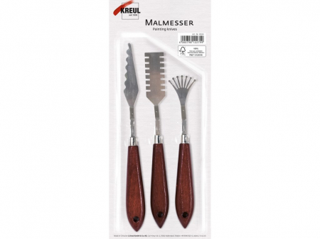 Rechizite Școlare - Cutite de paleta cu model Kreul, set 3 buc
