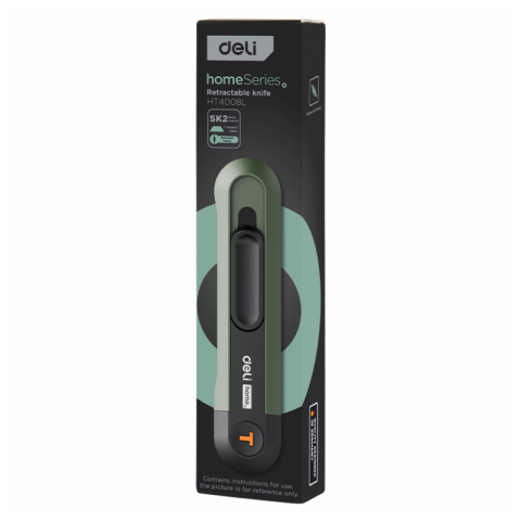 Birotică și Papetărie - Cutter cu retractare automata verde home series deli