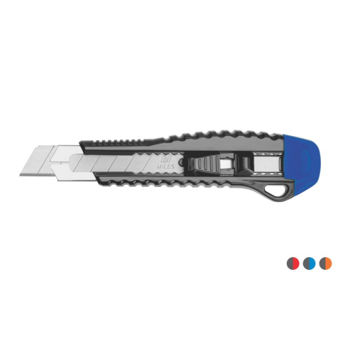 Birotică și Papetărie - Cutter Kangaro Miles FN1802/Y, lama 18mm, plastic, profesional, blocare manuala, diverse culori