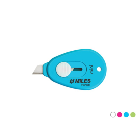 Birotică și Papetărie - Cutter Kangaro Miles PA901/P, lama 9mm, mini, plastic, auto lock, diverse culori