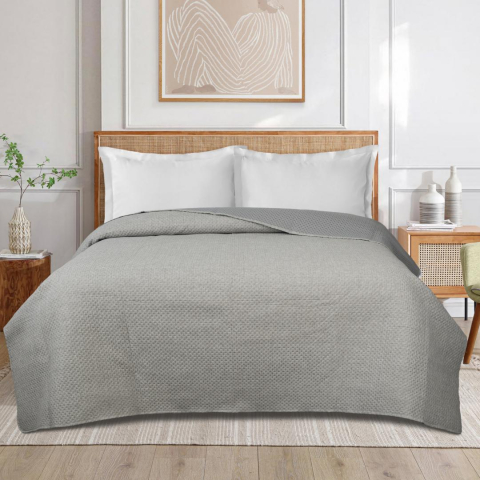 Paturi si cuverturi - Cuvertura pat matl in 200x220cm gri