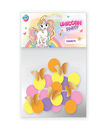 Cadouri Jucării Copii Grădiniță - Decor party -Confeti Unicorn 20 gr 25cm diametru Grafix
