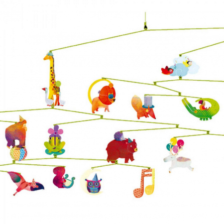 Decoratiuni camera copii bebe, accesorii mobile, carusel, Animale Vesele, Djeco, varsta 0 - 1, 1 - 3, 3 - 6 ani, Baiat, Fata [2]
