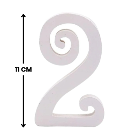 Decoratiuni petrecere Zebra cifra 2, 11cm, lemn, autoadeziva, JAB0452 [1]