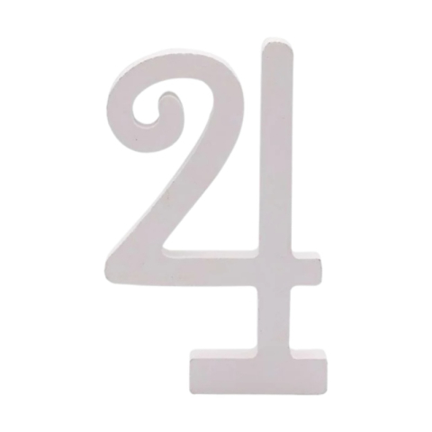 Cifre si Litere - Decoratiuni petrecere Zebra cifra 4, 11cm, lemn, autoadeziva, JAB0454