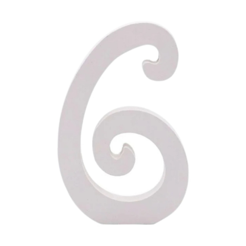 Cifre si Litere - Decoratiuni petrecere Zebra cifra 6, 11cm, lemn, autoadeziva, JAB0456