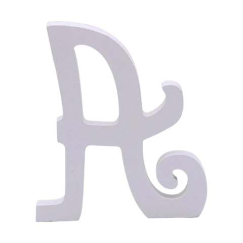 Cifre si Litere - Decoratiuni petrecere Zebra litera A, 11cm, lemn, autoadeziva, JAB0460