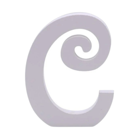 Cifre si Litere - Decoratiuni petrecere Zebra litera C, 11cm, lemn, autoadeziva, JAB0462