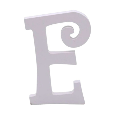 Cifre si Litere - Decoratiuni petrecere Zebra litera E, 11cm, lemn, autoadeziva, JAB0464