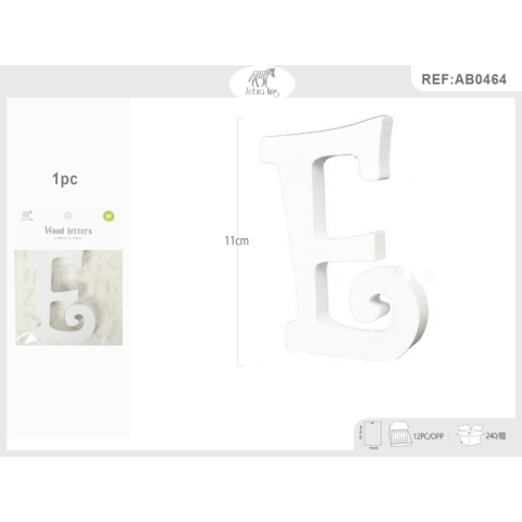 Decoratiuni petrecere Zebra litera E, 11cm, lemn, autoadeziva, JAB0464 [2]