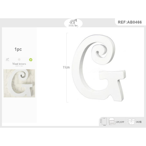 Decoratiuni petrecere Zebra litera G, 11cm, lemn, autoadeziva, JAB0466 [2]