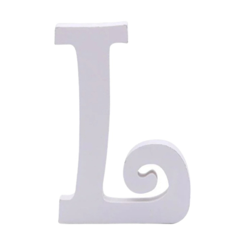 Cifre si Litere - Decoratiuni petrecere Zebra litera L, 11cm, lemn, autoadeziva, JAB0471