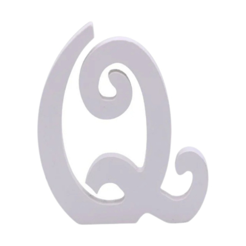 Cifre si Litere - Decoratiuni petrecere Zebra litera Q, 11cm, lemn, autoadeziva, JAB0476