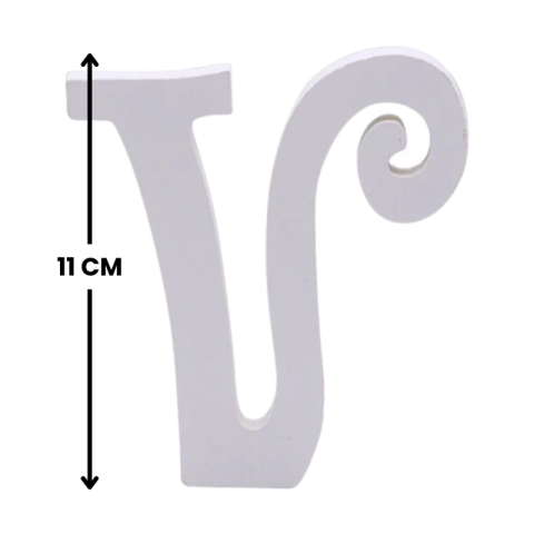 Decoratiuni petrecere Zebra litera V, 11cm, lemn, autoadeziva, JAB0481 [1]