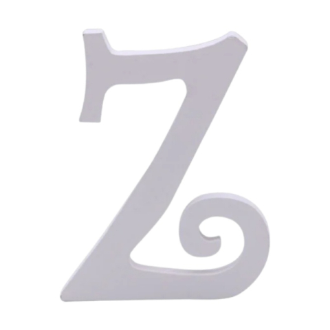 Cifre si Litere - Decoratiuni petrecere Zebra litera Z, 11cm, lemn, autoadeziva, JAB0485