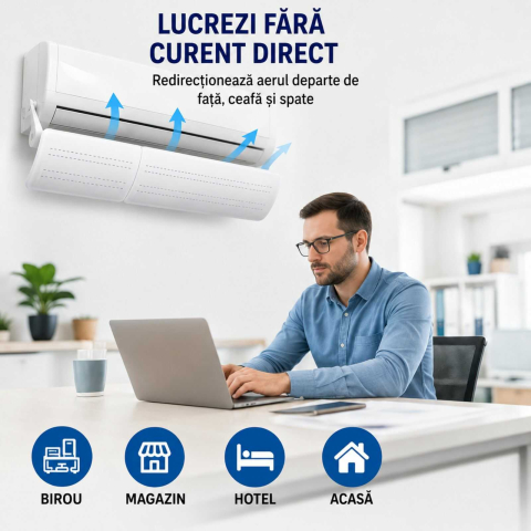 Deflector Aer Conditionat, Reglabil, Extensibil, 52 - 92 cm [4]