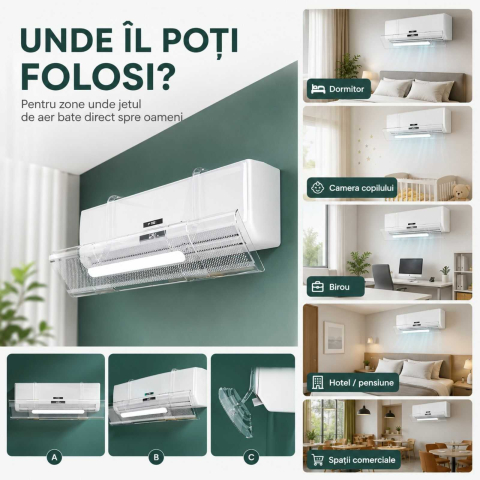 Deflector Aer Conditionat, Reglabil, Extensibil, 53 - 94 cm [6]