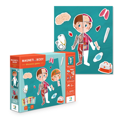 Descopera corpul omenesc, set magnetic cu 130 piese, copii varsta 5-10 [1]