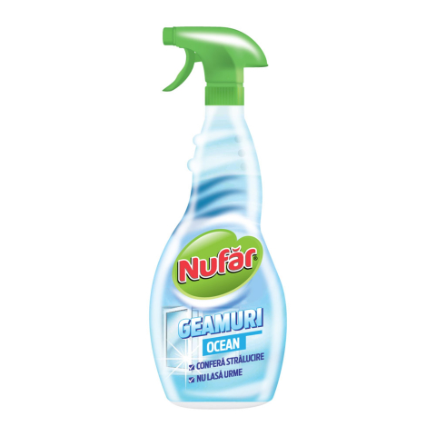 Detergenti universali - Detergent geam 500ml cu pulverizator ocean nufar farmec