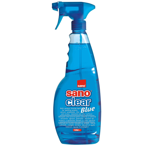 Detergenti si Curatenie - Detergent geam cu pulverizator blue 750ml sano