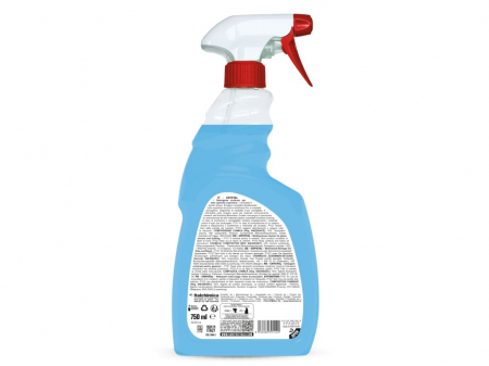 Detergent geamuri cu pulverizator, pentru geamuri, oglinzi si suprafete cromate, 750 ml Crystal, Sanitec [1]
