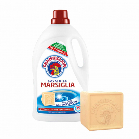 Tisztítószerek - Detergent lichid rufe, concentrat, Marsiglia, 35 spalari, 1750 ML, cu Degresant, ChanteClair