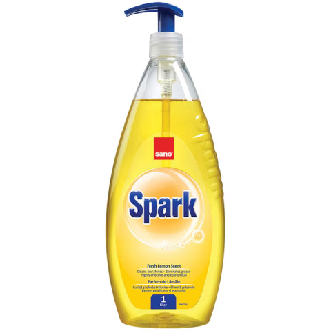 Detergenti si Curatenie - Detergent vase lamaie cu pompita 1l sano spark