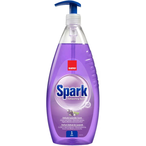 Detergenti si Curatenie - Detergent vase lavanda cu pompita 1l sano spark