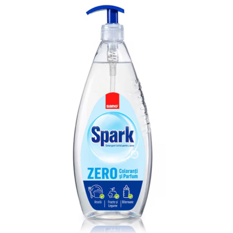 Detergenti si Curatenie - Detergent vase zero cu pompita 1l sano spark