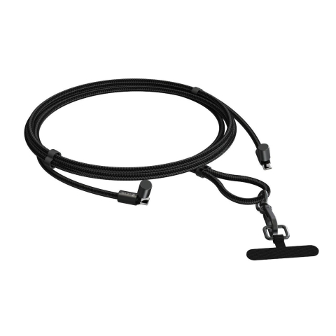 Devia Cablu Extreme Speed Woven Type-C la Type-C Fast Charge PD 60W, 1.6m cu snur ajustabil, Negru [4]