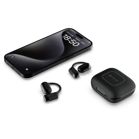 Laptop, Tablete & Telefoane - Devia Casti Bluetooth Wireless Open-Ear OWS Pro1 Negru