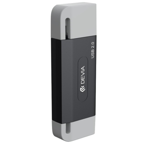 Devia Cititor Card 2in1 Leopard Series USB si Type-C, 2.0, SD/TF, Negru [2]