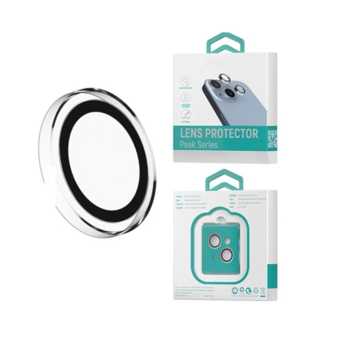 Laptop, Tablete & Telefoane - Devia Folie Sticla Camera Peak Series Crystal iPhone 15 / 15 Plus pachet de 2 buc Transparent