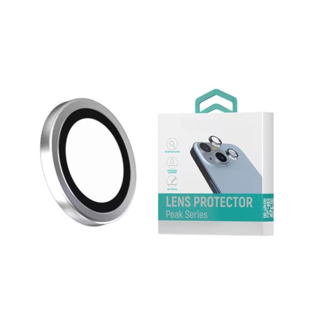 Laptop, Tablete & Telefoane - Devia Folie Sticla Camera Peak Series iPhone 15 / 15 Plus pachet de 2 buc Gri