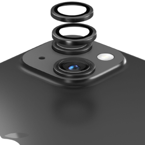 Devia Folie Sticla Camera Peak Series iPhone 15 / 15 Plus pachet de 2 buc Negru [3]