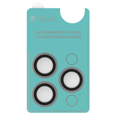 Devia Folie Sticla Camera Peak Series iPhone 16 Pro / 16 Pro Max pachet de 3 buc Gri [2]