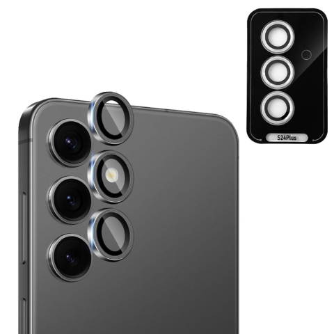 Devia Folie Sticla Camera Peak Series Samsung Galaxy S24 Plus, pachet de 3 buc,Argintiu [4]