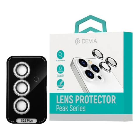 Devia Folie Sticla Camera Peak Series Samsung Galaxy S25 Plus, pachet de 3 buc. Transparent [2]