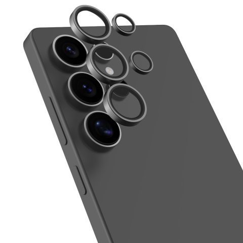 Devia Folie Sticla Camera Peak Series Samsung Galaxy S25 Ultra, pachet de 5 buc, Negru [3]
