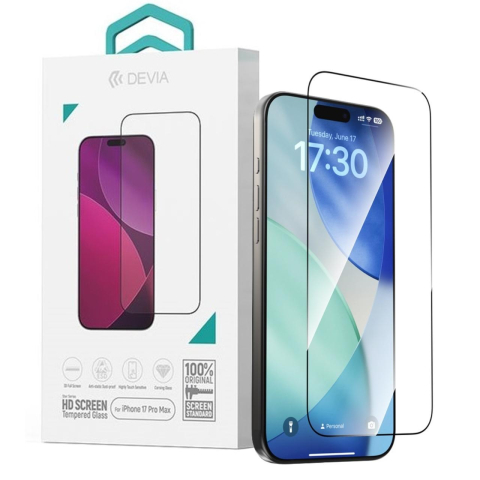 Devia Folie Sticla Star Series Full Screen HD iPhone 17 Pro Max Negru [5]