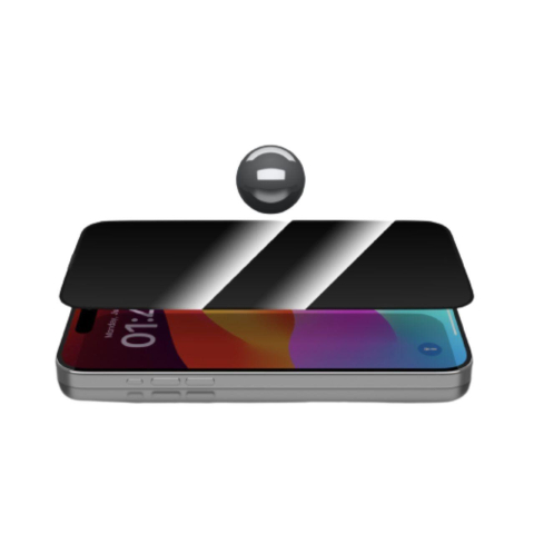 Devia Folie Sticla Van Series Full Privacy iPhone 15, cu kit montare Negru [2]