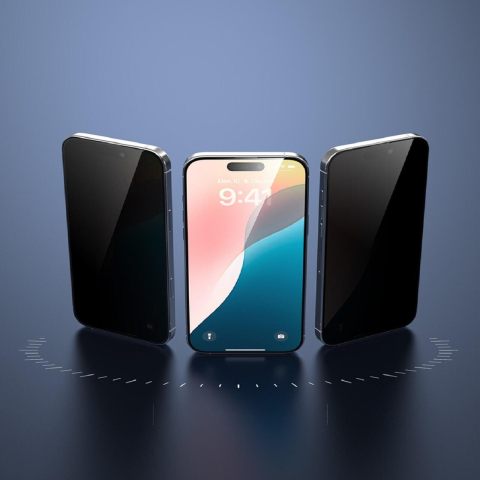 Devia Folie Sticla Van Series Full Screen Privacy Twice iPhone 16 Pro Negru [4]
