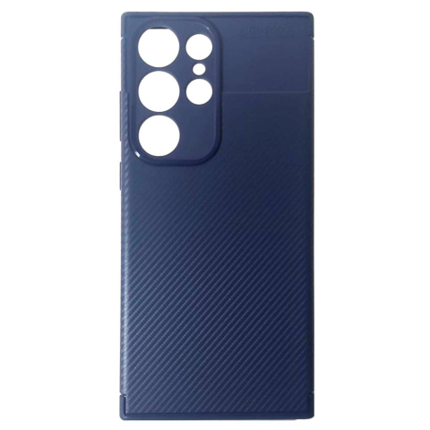 Laptop, Tablete & Telefoane - Devia Husa Carbon Fiber Texture Shockproof Samsung Galaxy S23 Ultra Albastru