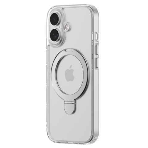 Laptop, Tablete & Telefoane - Devia Husa Clean Series Magnetic Shockproof iPhone 17 Transparent, cu suport