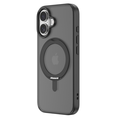 Devia Husa Eleguard Series Magnetic Shockproof iPhone 17 Negru, cu suport rotativ 360 grade [1]