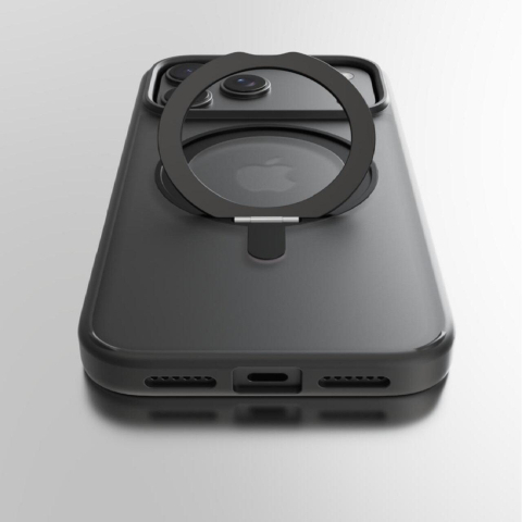 Devia Husa Eleguard Series Magnetic Shockproof iPhone 17 Pro Max Negru, cu suport rotativ 360 grade [3]