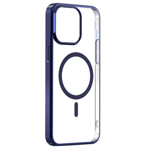 Laptop, Tablete & Telefoane - Devia Husa Glimmer Series Magnetic iPhone 15 Pro Max Albastru